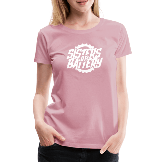 SPOD Frauen Premium T-Shirt Hellrosa / S SISTERS OF BATTERY - Women’s Premium T-Shirt E-Bike-Community