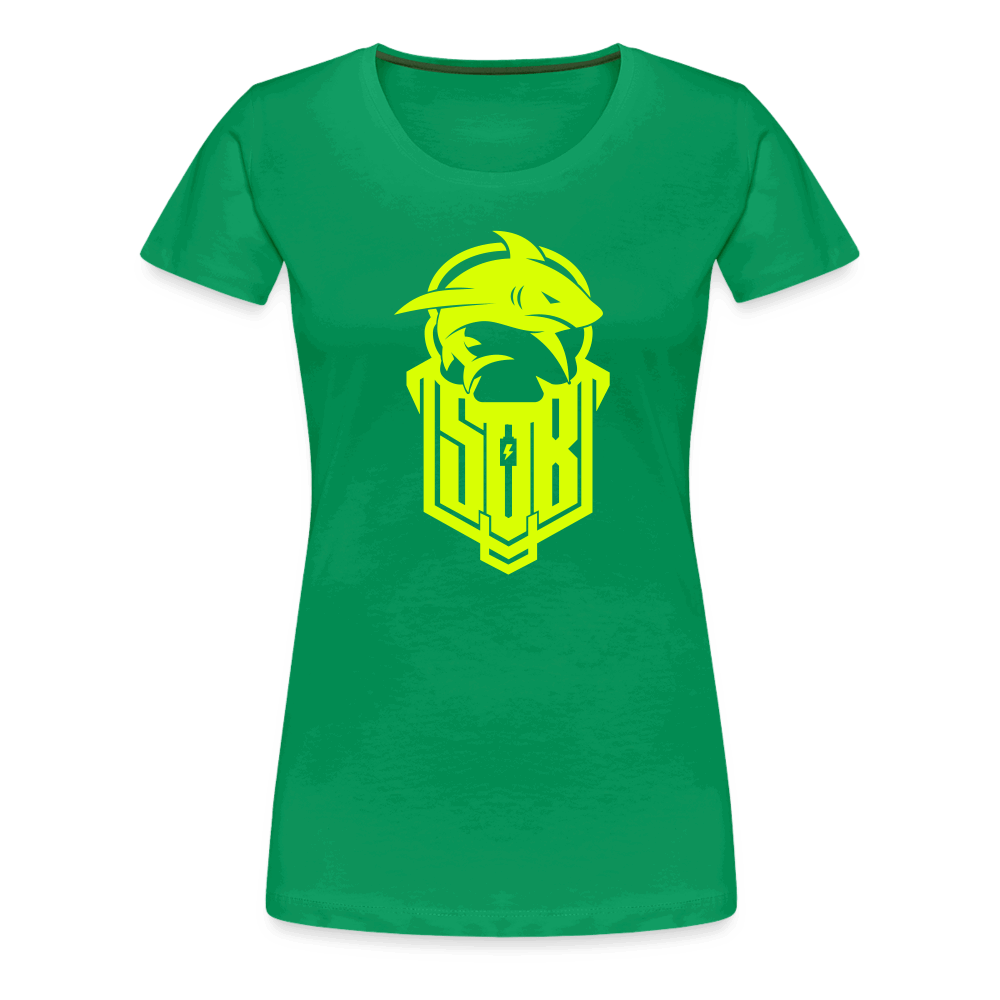 SPOD Frauen Premium T-Shirt Kelly Green / S Hai Bike - Neongelb - Frauen Premium T-Shirt E-Bike-Community