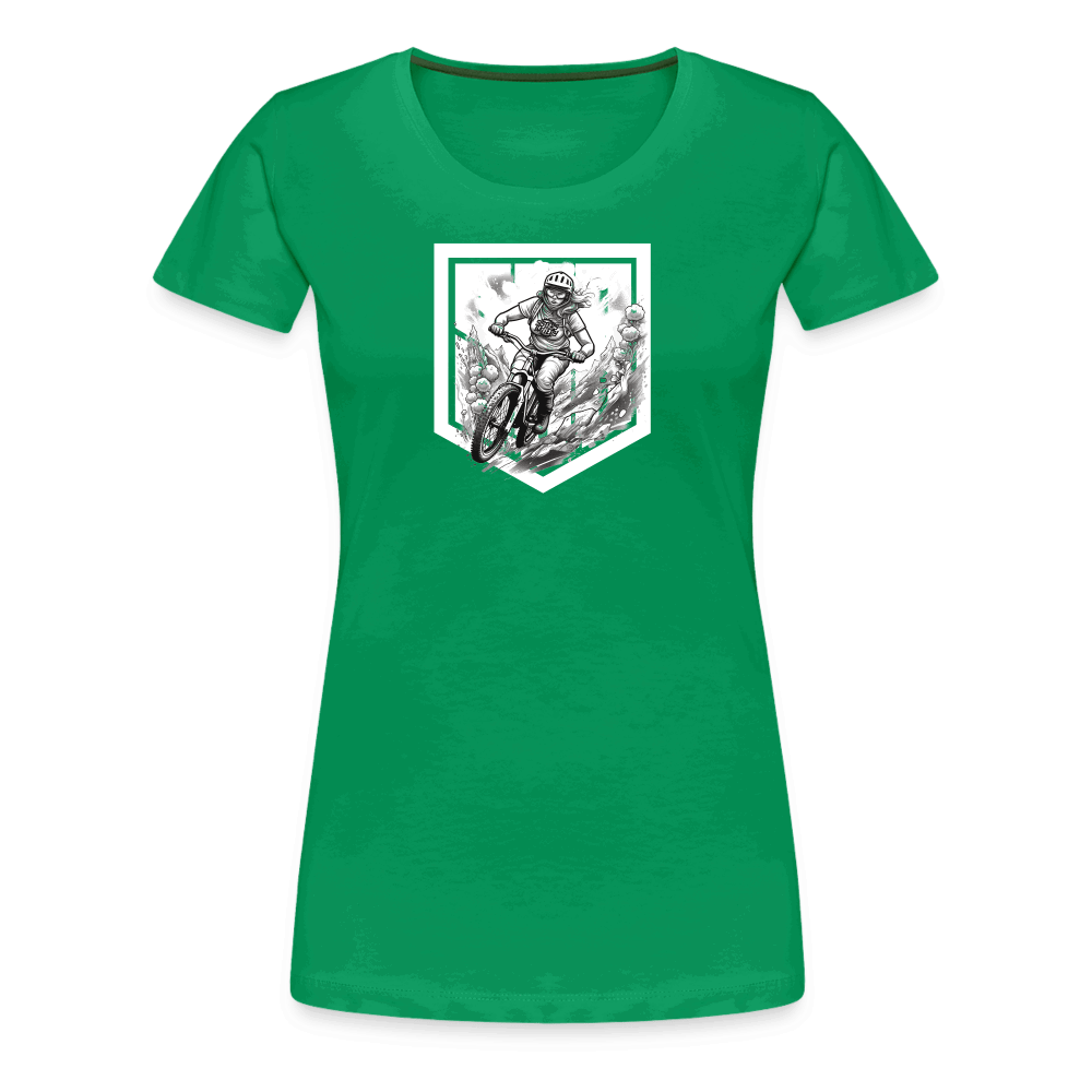 SPOD Frauen Premium T-Shirt Kelly Green / S Sisters of Battery - SoB - Frauen Premium T-Shirt E-Bike-Community