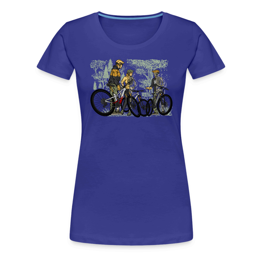 SPOD Frauen Premium T-Shirt Königsblau / S Shred or Alive - Crew - Frauen Premium T-Shirt E-Bike-Community