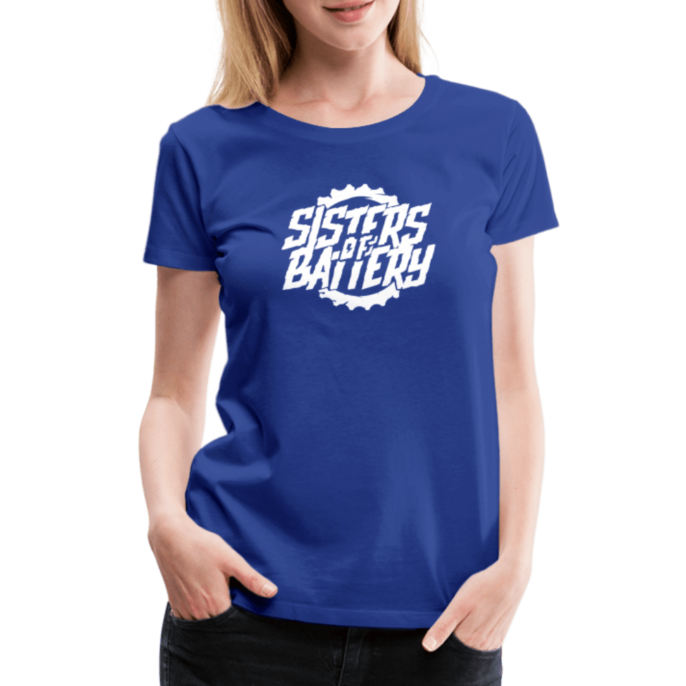 SPOD Frauen Premium T-Shirt Königsblau / S SISTERS OF BATTERY - Women’s Premium T-Shirt E-Bike-Community