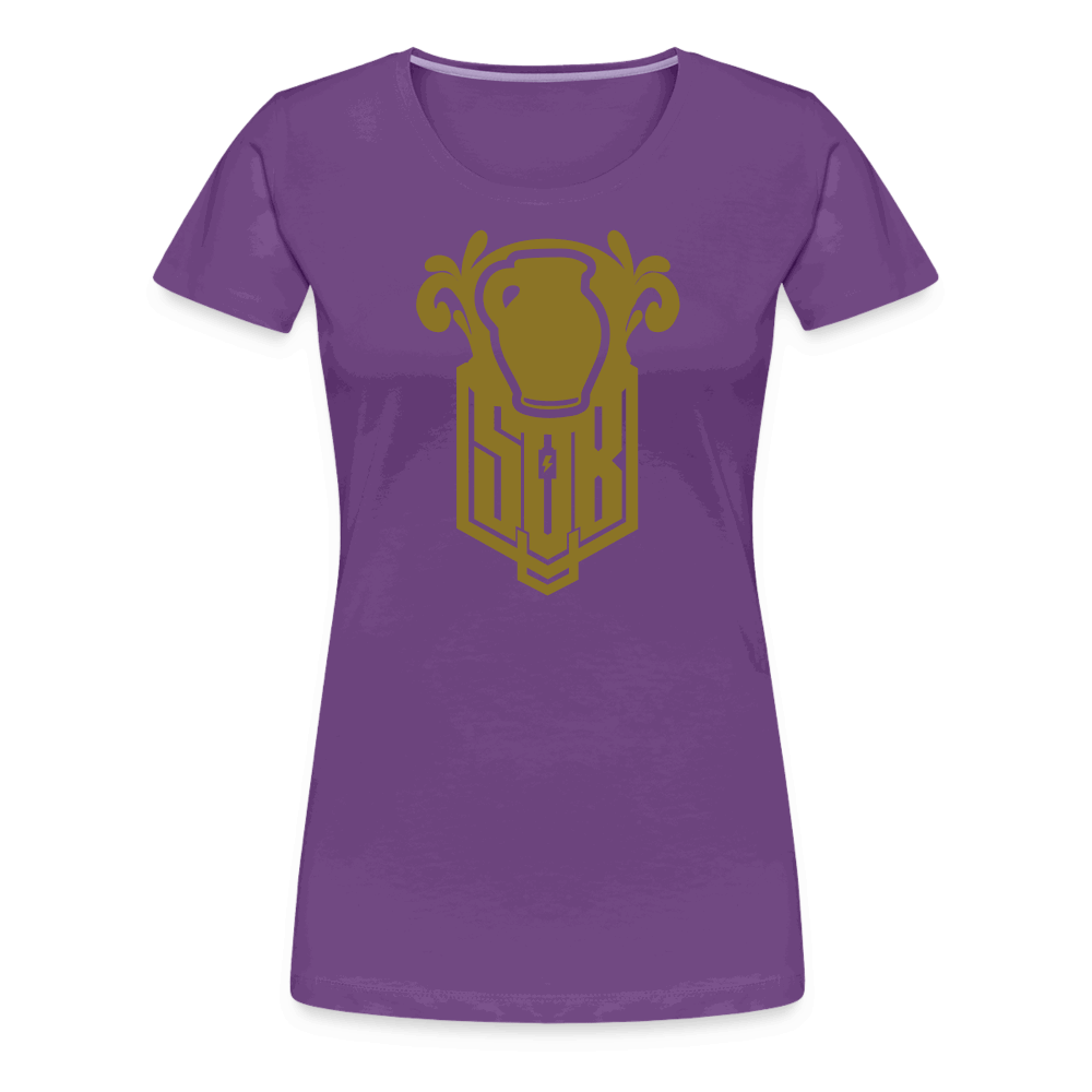 SPOD Frauen Premium T-Shirt Lila / S Bembel - Gold - Frauen Premium T-Shirt E-Bike-Community