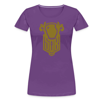 SPOD Frauen Premium T-Shirt Lila / S Bembel - Gold - Frauen Premium T-Shirt E-Bike-Community