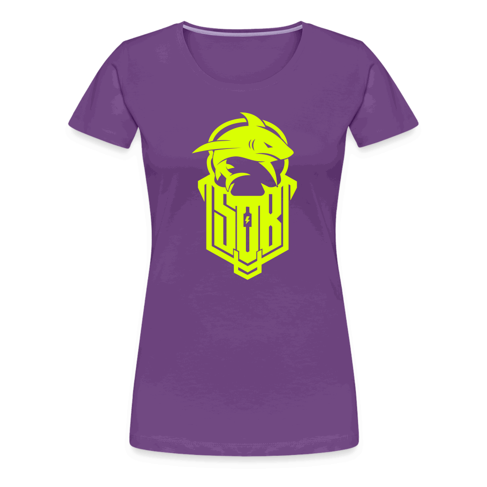 SPOD Frauen Premium T-Shirt Lila / S Hai Bike - Neongelb - Frauen Premium T-Shirt E-Bike-Community