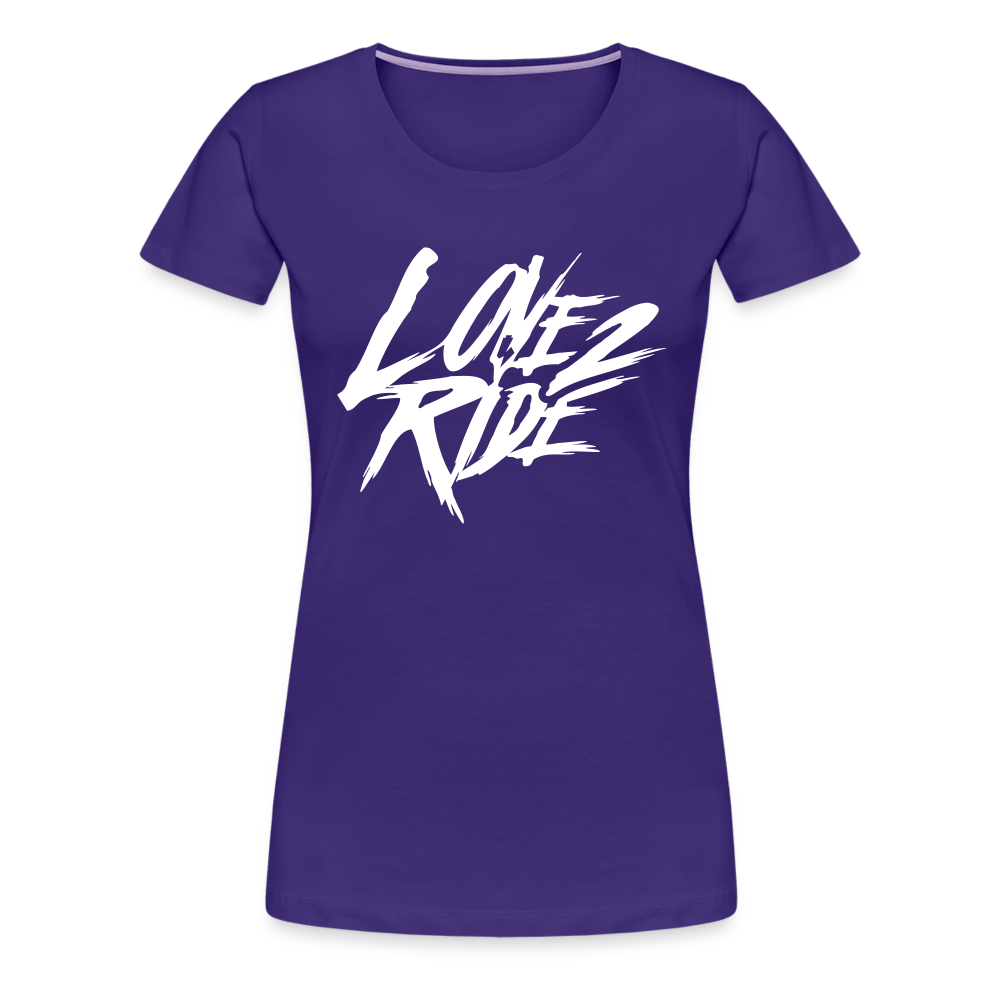 SPOD Frauen Premium T-Shirt Lila / S Love 2 Ride - Frauen Premium T-Shirt E-Bike-Community