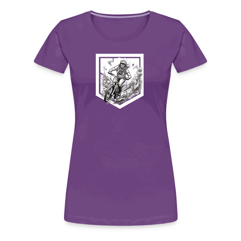 SPOD Frauen Premium T-Shirt Lila / S Sisters of Battery - SoB - Frauen Premium T-Shirt E-Bike-Community