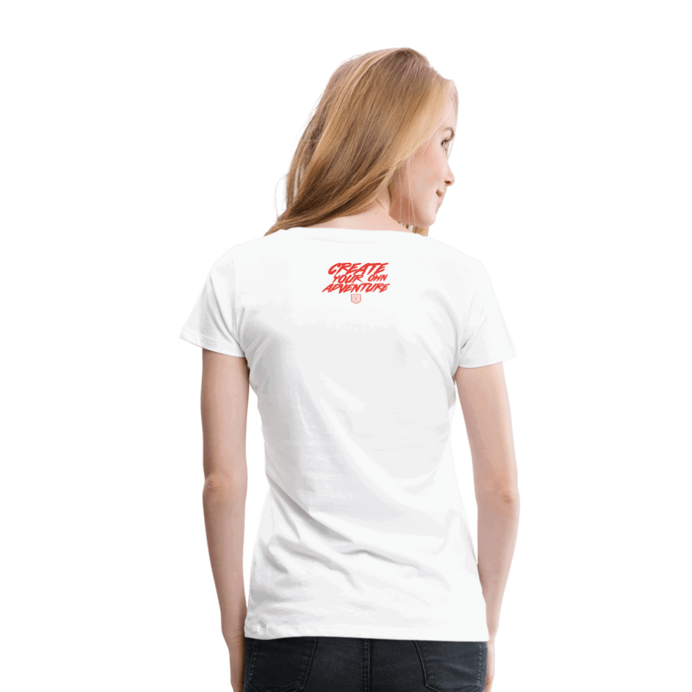 SPOD Frauen Premium T-Shirt LOSE THE PATH - CREATE YOUR OWN ADVENTURE E-Bike-Community