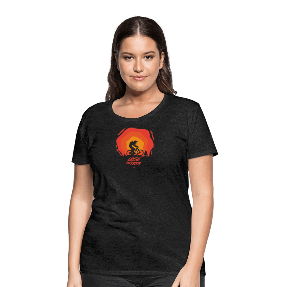 SPOD Frauen Premium T-Shirt LOSE THE PATH - CREATE YOUR OWN ADVENTURE E-Bike-Community