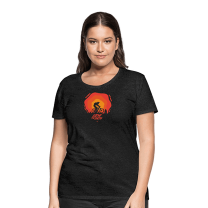 SPOD Frauen Premium T-Shirt LOSE THE PATH - CREATE YOUR OWN ADVENTURE E-Bike-Community