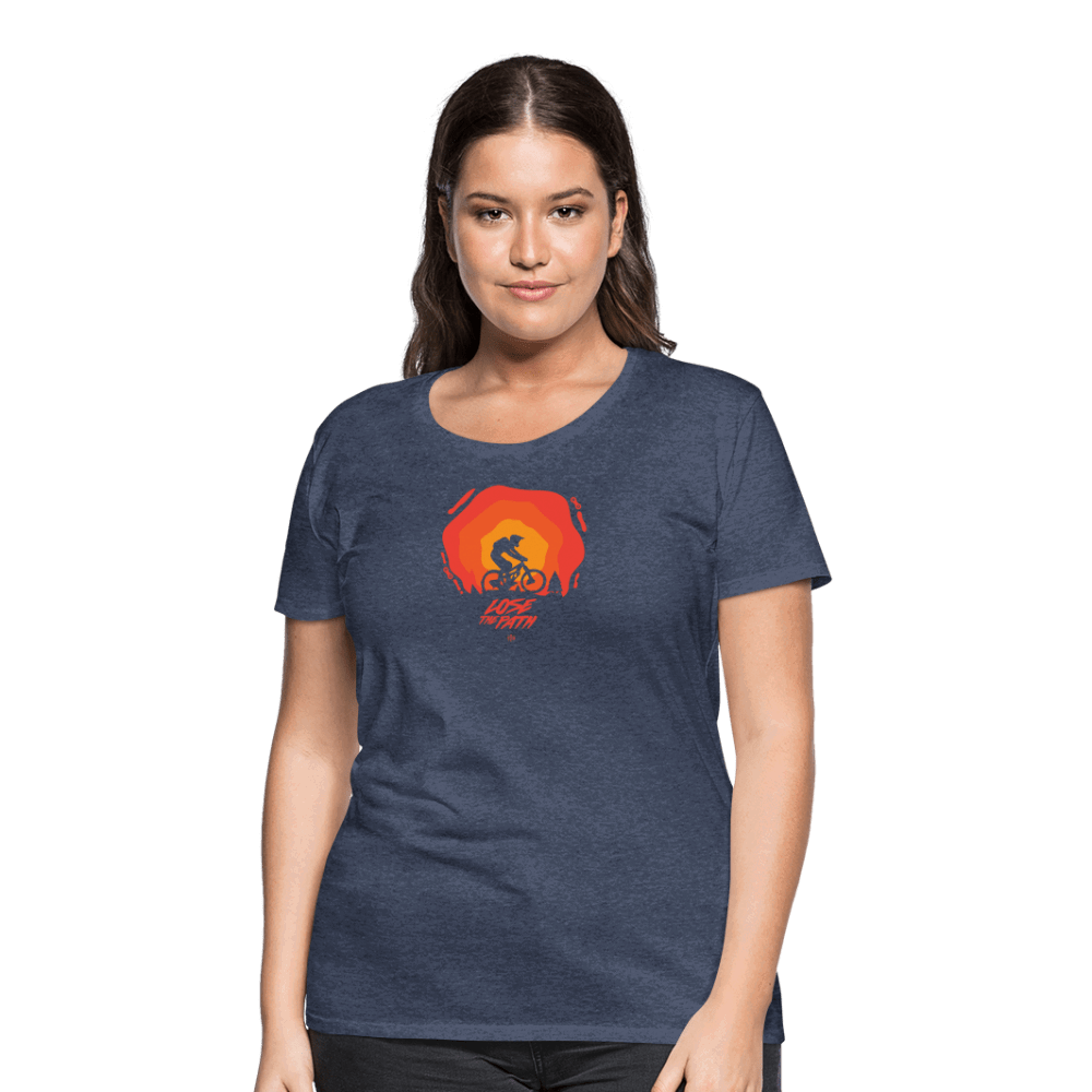 SPOD Frauen Premium T-Shirt LOSE THE PATH - CREATE YOUR OWN ADVENTURE E-Bike-Community