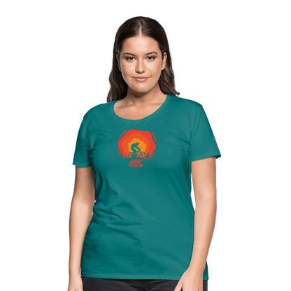 SPOD Frauen Premium T-Shirt LOSE THE PATH - CREATE YOUR OWN ADVENTURE E-Bike-Community