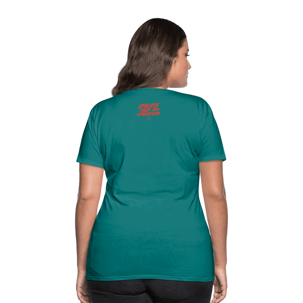 SPOD Frauen Premium T-Shirt LOSE THE PATH - CREATE YOUR OWN ADVENTURE E-Bike-Community