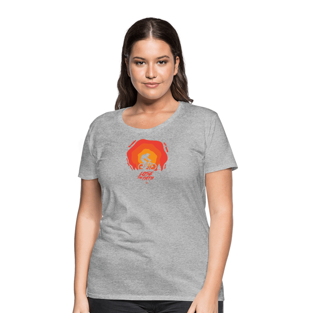 SPOD Frauen Premium T-Shirt LOSE THE PATH - CREATE YOUR OWN ADVENTURE E-Bike-Community