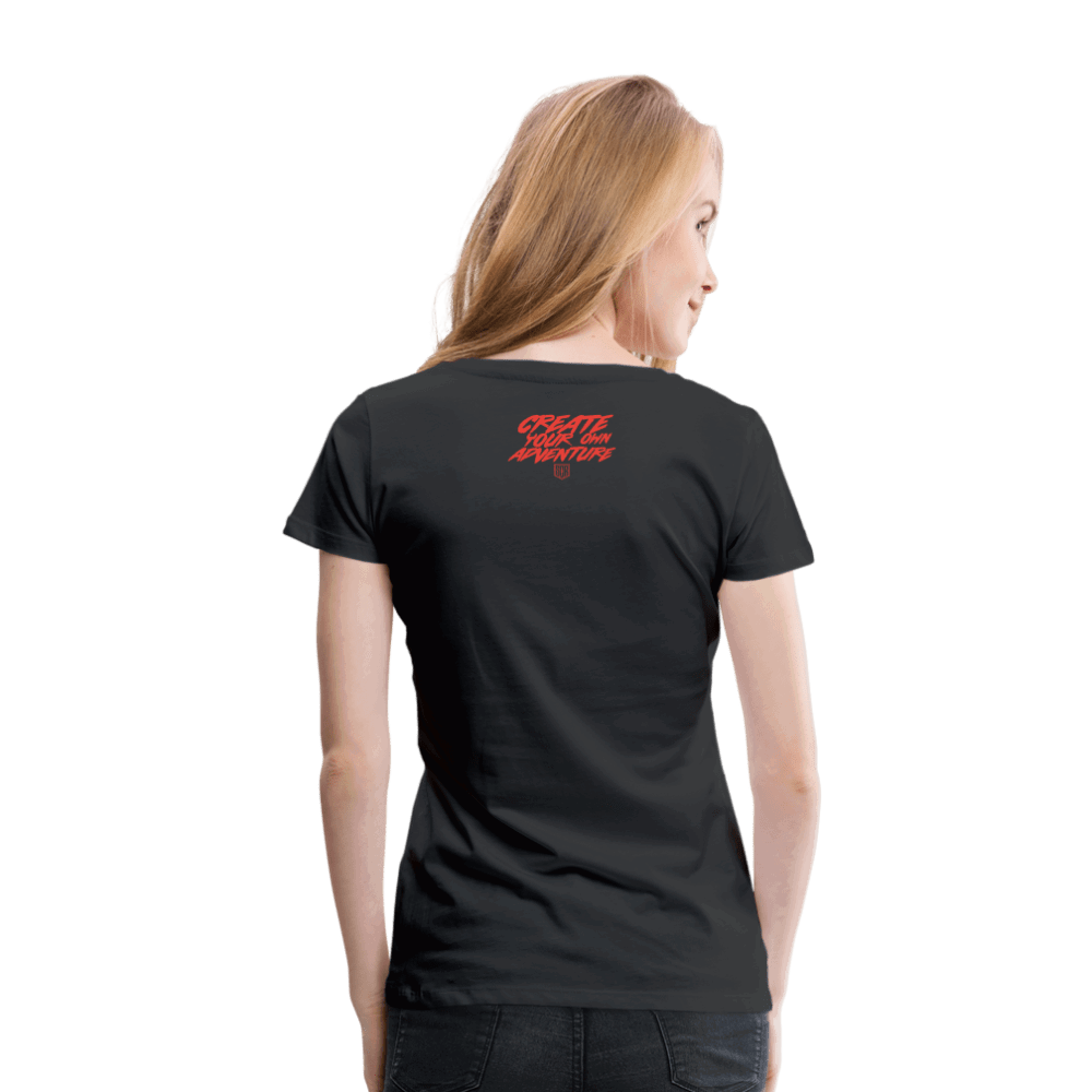 SPOD Frauen Premium T-Shirt LOSE THE PATH - CREATE YOUR OWN ADVENTURE E-Bike-Community