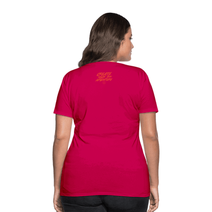 SPOD Frauen Premium T-Shirt LOSE THE PATH - CREATE YOUR OWN ADVENTURE E-Bike-Community