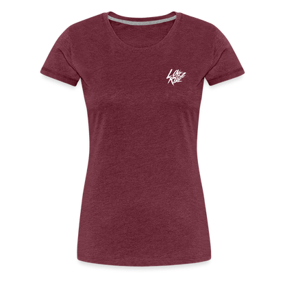 SPOD Frauen Premium T-Shirt LOVE 2 RIDE  - FRONT / Backprint -Frauen Premium T-Shirt E-Bike-Community