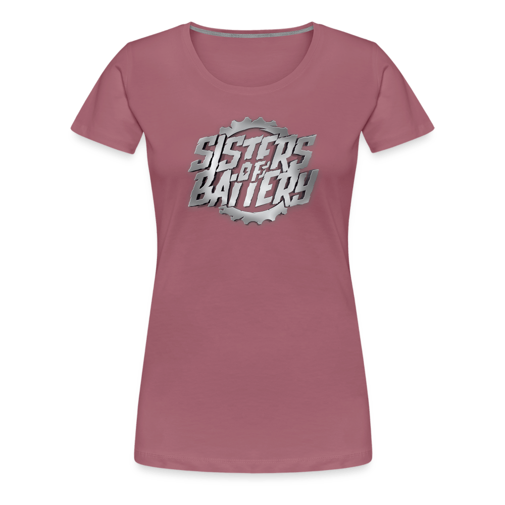 SPOD Frauen Premium T-Shirt Malve / S Sisters of Battery 3D - Frauen Premium T-Shirt E-Bike-Community