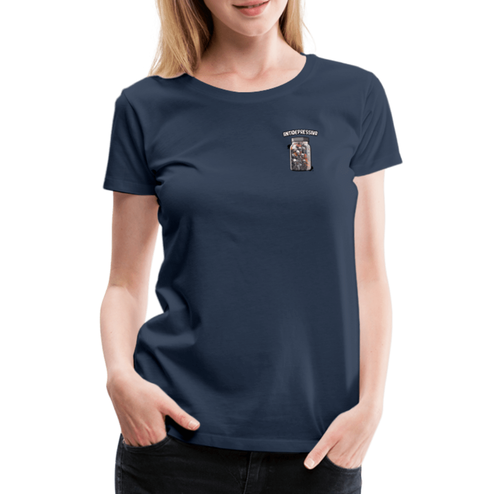 SPOD Frauen Premium T-Shirt Navy / S Antidepressiva - Frauen Premium T-Shirt E-Bike-Community