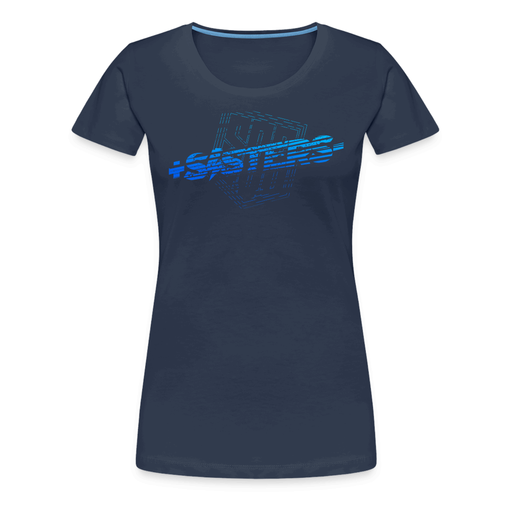 SPOD Frauen Premium T-Shirt Navy / S Sisters Blue - Frauen Premium T-Shirt E-Bike-Community