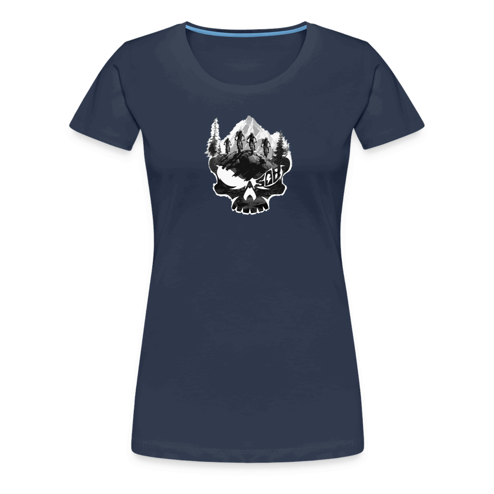 SPOD Frauen Premium T-Shirt Navy / S Skullgang Rider - Frauen Premium Shirt E-Bike-Community