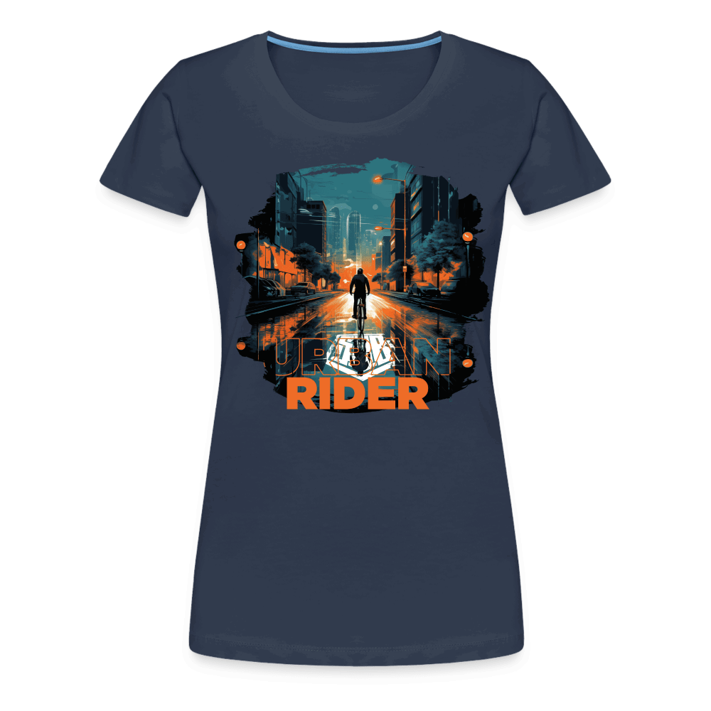 SPOD Frauen Premium T-Shirt Navy / S Urban Rider - Frauen Premium T-Shirt E-Bike-Community