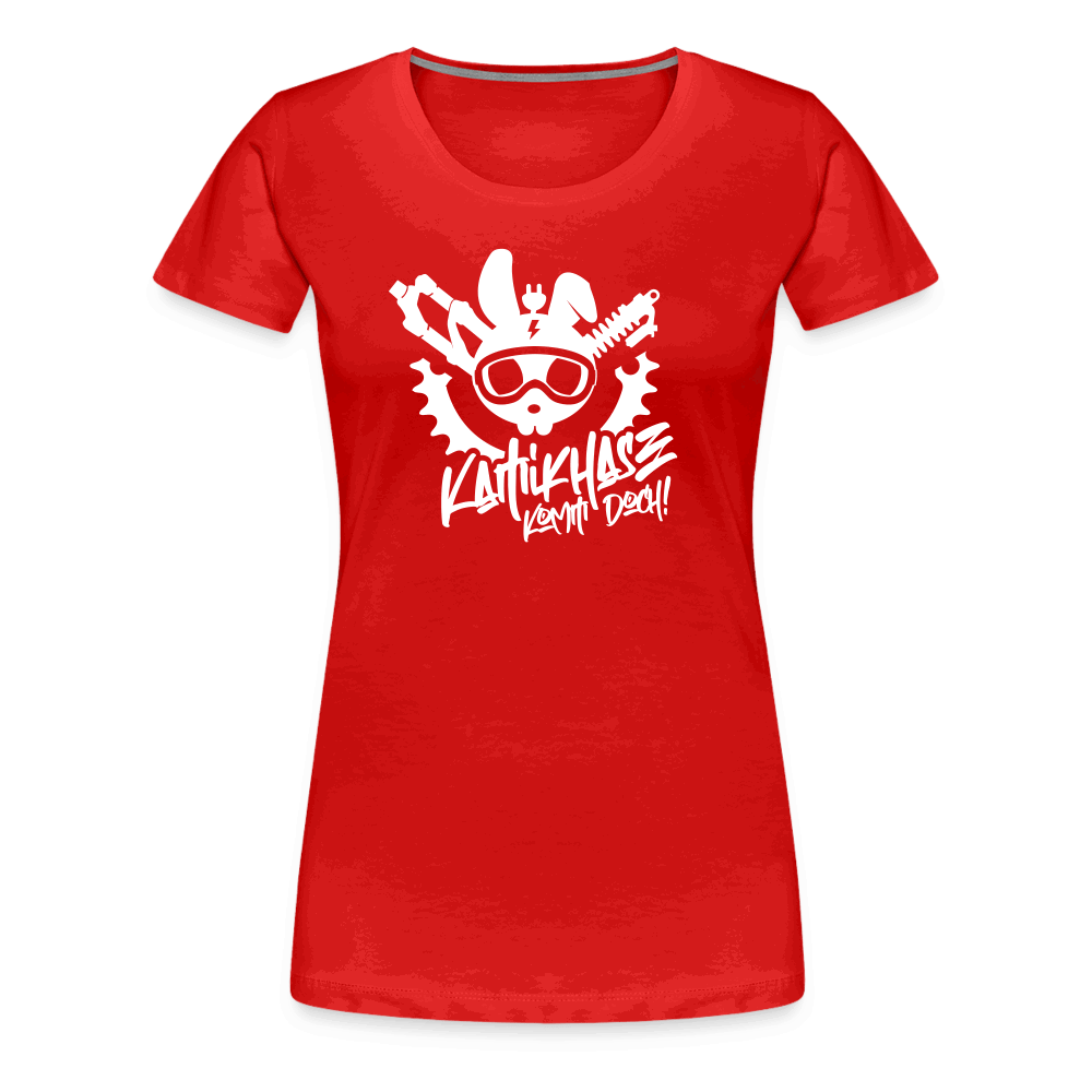 SPOD Frauen Premium T-Shirt Rot / S Kamikhase - Frauen Premium T-Shirt E-Bike-Community