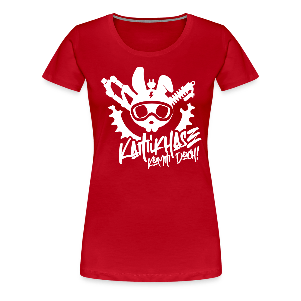 SPOD Frauen Premium T-Shirt Rot / S Kamikhase - Frauen Premium T-Shirt E-Bike-Community