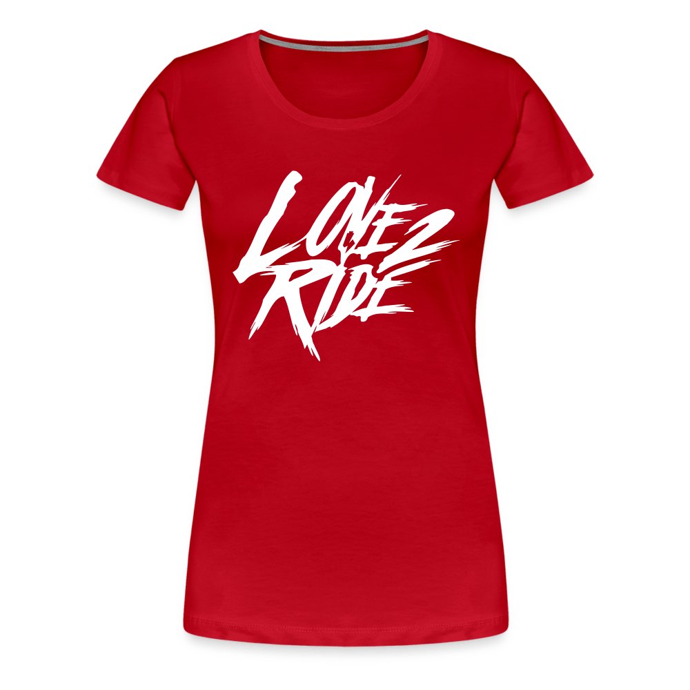 SPOD Frauen Premium T-Shirt Rot / S Love 2 Ride - Frauen Premium T-Shirt E-Bike-Community