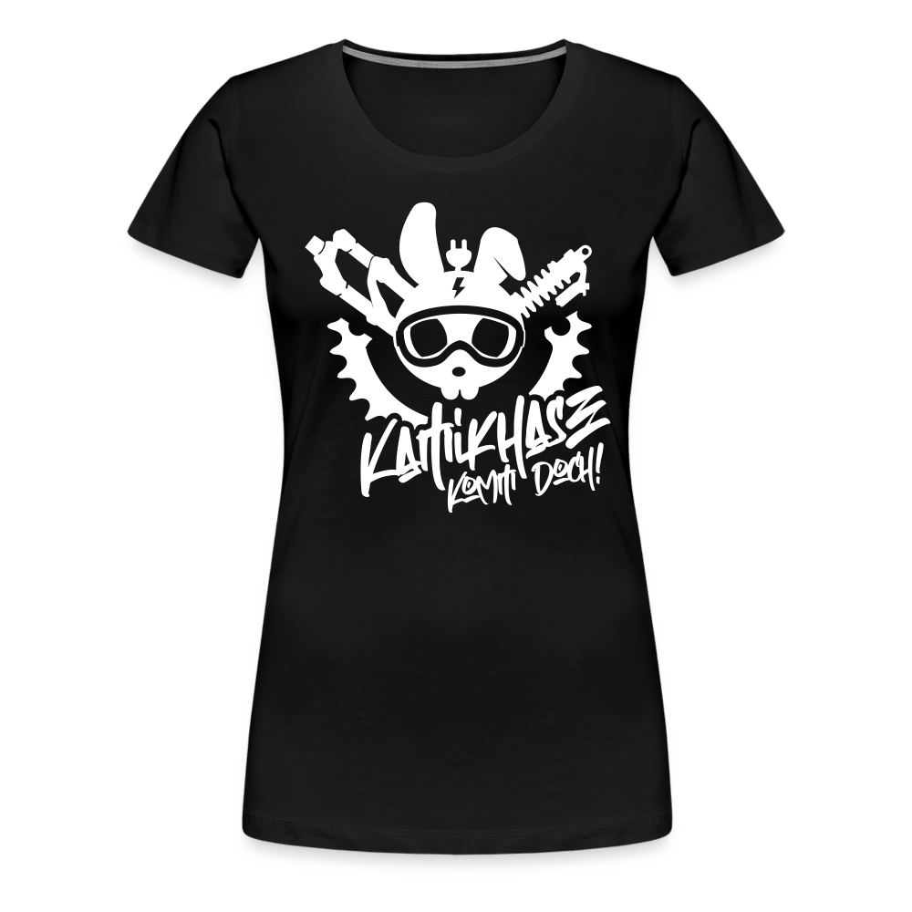 SPOD Frauen Premium T-Shirt Schwarz / S Kamikhase - Frauen Premium T-Shirt E-Bike-Community