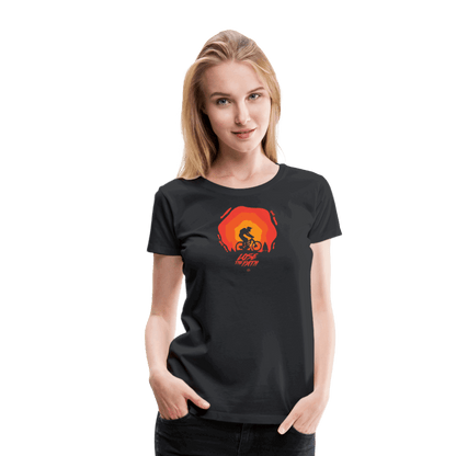 SPOD Frauen Premium T-Shirt Schwarz / S LOSE THE PATH - CREATE YOUR OWN ADVENTURE E-Bike-Community