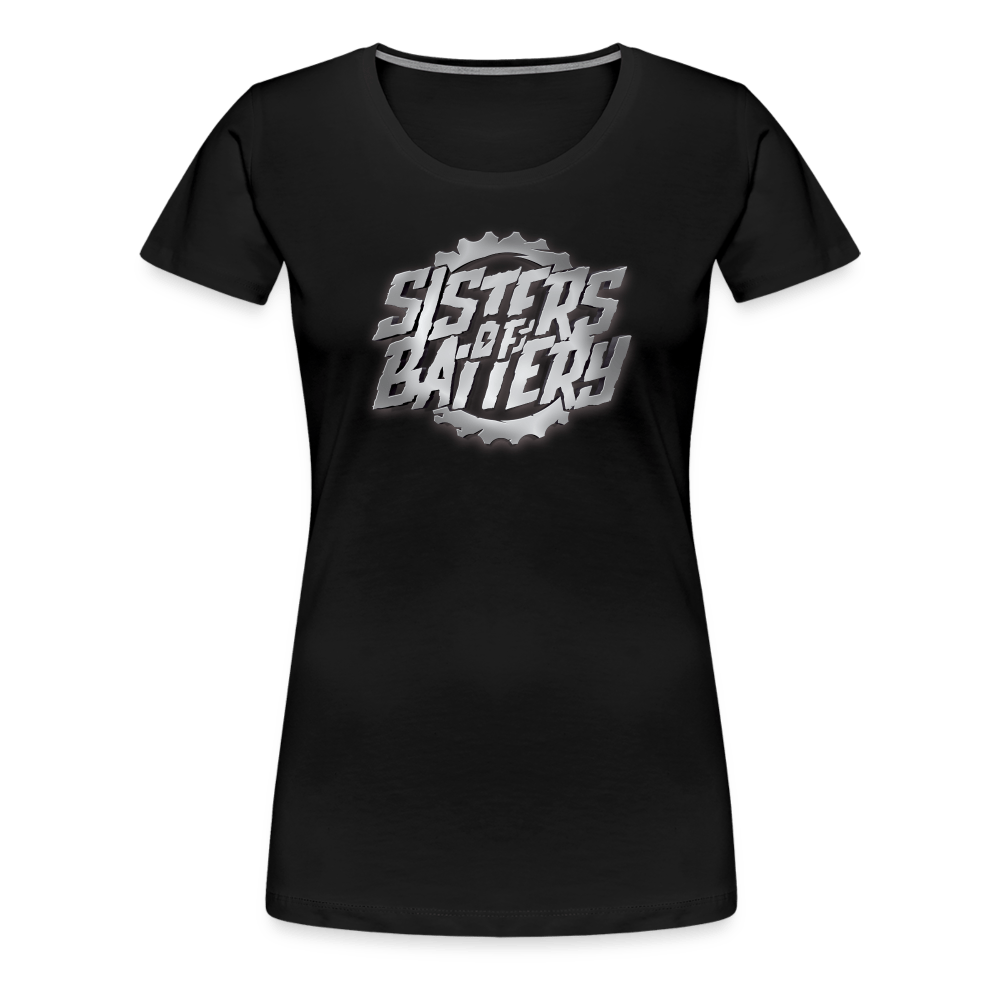 SPOD Frauen Premium T-Shirt Schwarz / S Sisters of Battery 3D - Frauen Premium T-Shirt E-Bike-Community