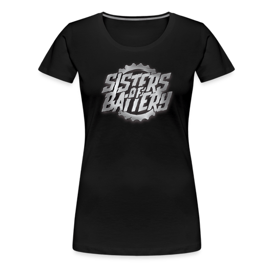 SPOD Frauen Premium T-Shirt Schwarz / S Sisters of Battery 3D - Frauen Premium T-Shirt E-Bike-Community