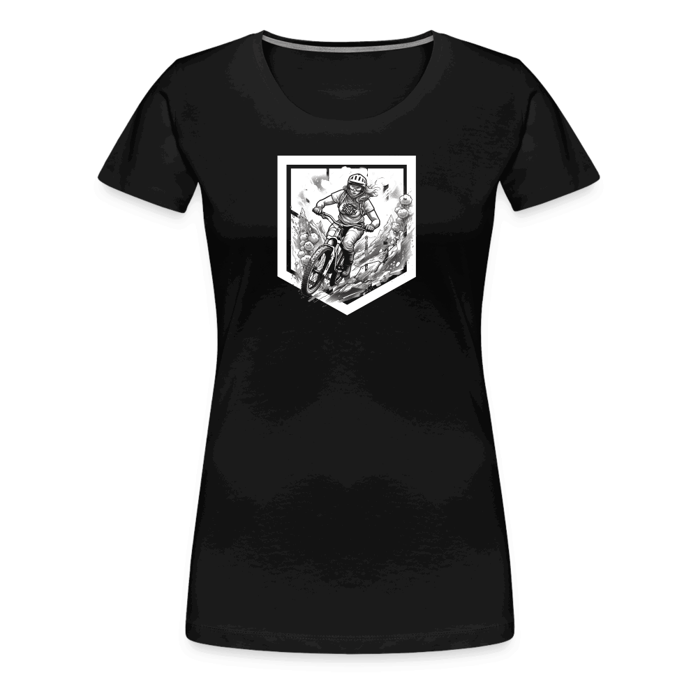 SPOD Frauen Premium T-Shirt Schwarz / S Sisters of Battery - SoB - Frauen Premium T-Shirt E-Bike-Community