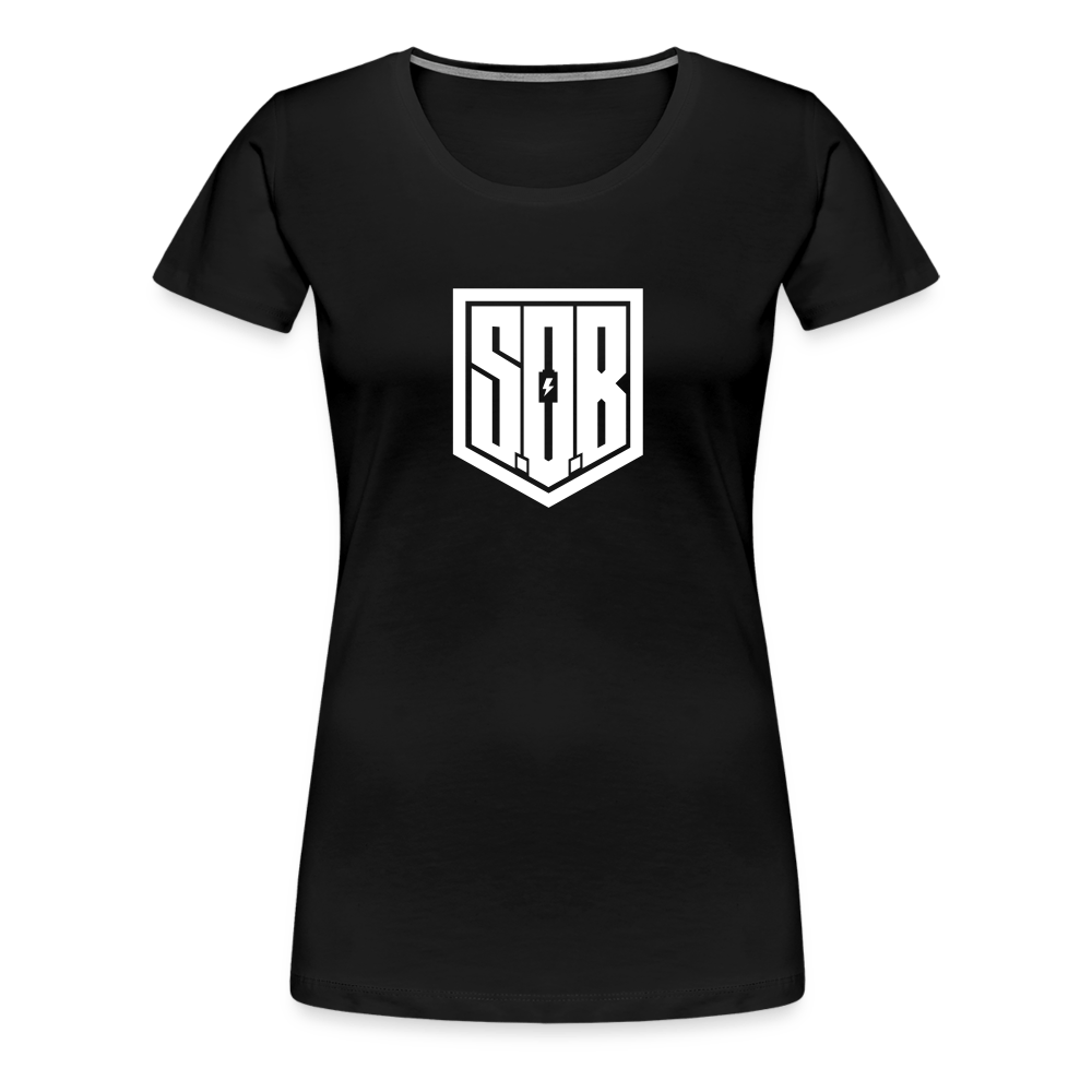 SPOD Frauen Premium T-Shirt Schwarz / S SISTERS OF BATTERY - SOB - Women’s Premium T-Shirt E-Bike-Community