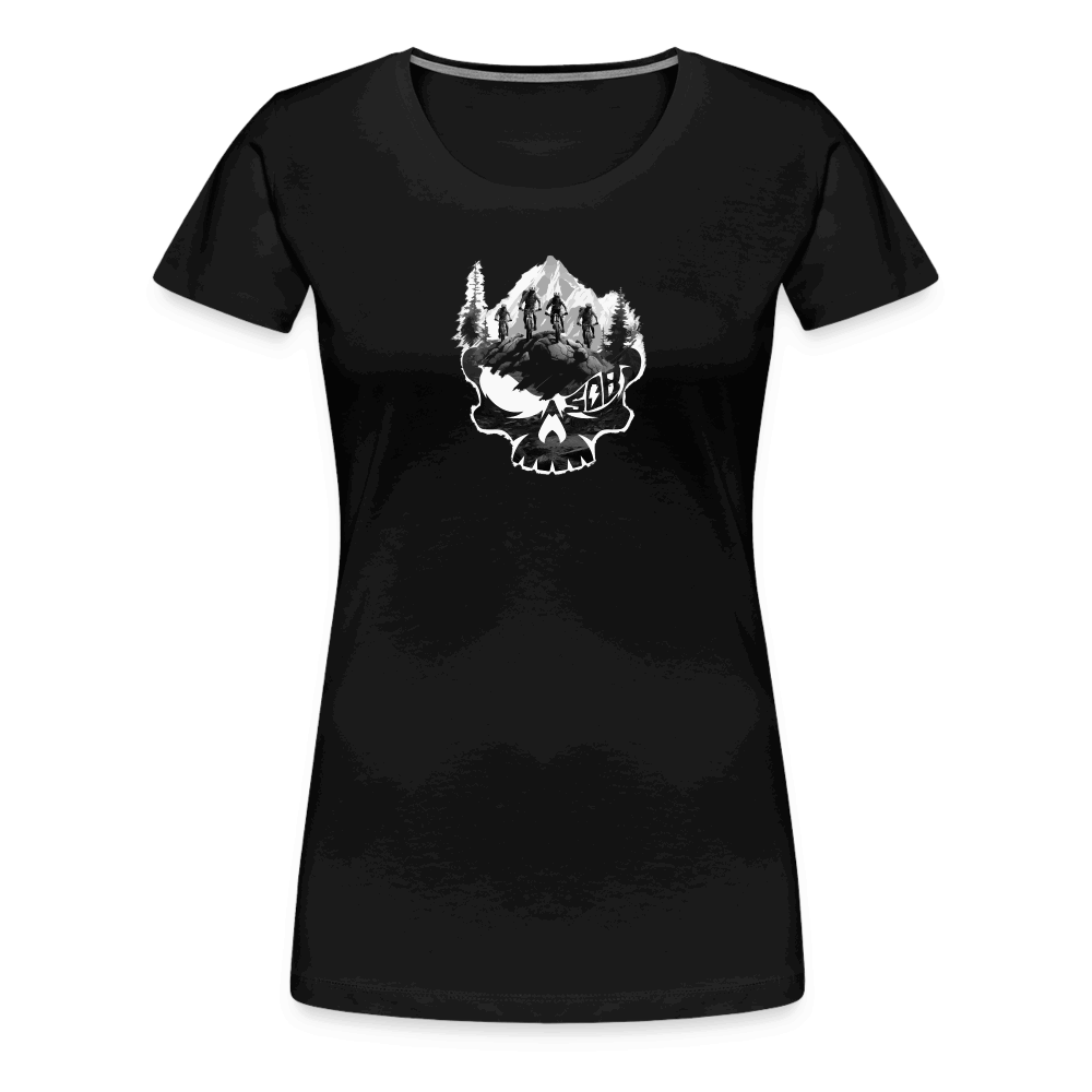 SPOD Frauen Premium T-Shirt Schwarz / S Skullgang Rider - Frauen Premium Shirt E-Bike-Community