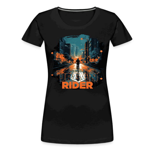 SPOD Frauen Premium T-Shirt Schwarz / S Urban Rider - Frauen Premium T-Shirt E-Bike-Community