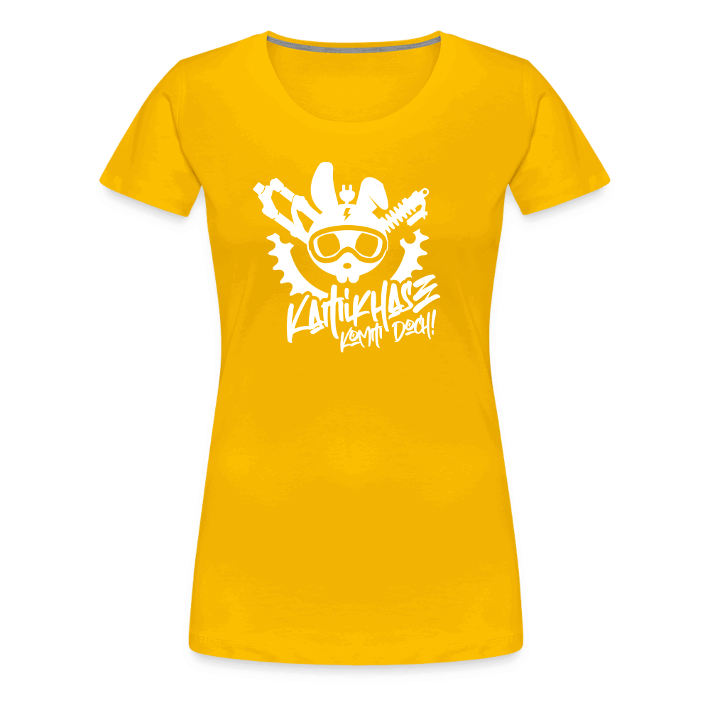 SPOD Frauen Premium T-Shirt Sonnengelb / S Kamikhase - Frauen Premium T-Shirt E-Bike-Community