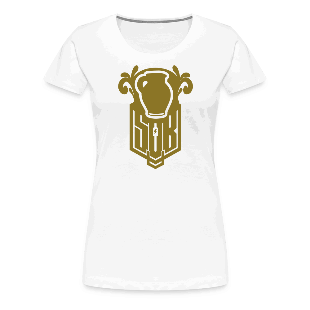 SPOD Frauen Premium T-Shirt weiß / S Bembel - Gold - Frauen Premium T-Shirt E-Bike-Community