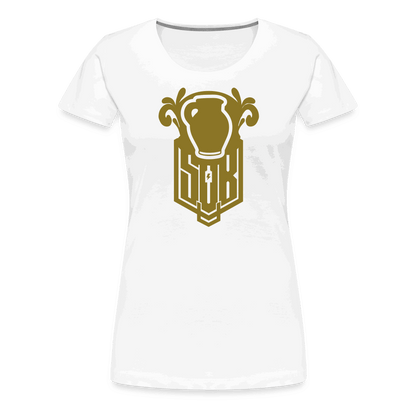 SPOD Frauen Premium T-Shirt weiß / S Bembel - Gold - Frauen Premium T-Shirt E-Bike-Community