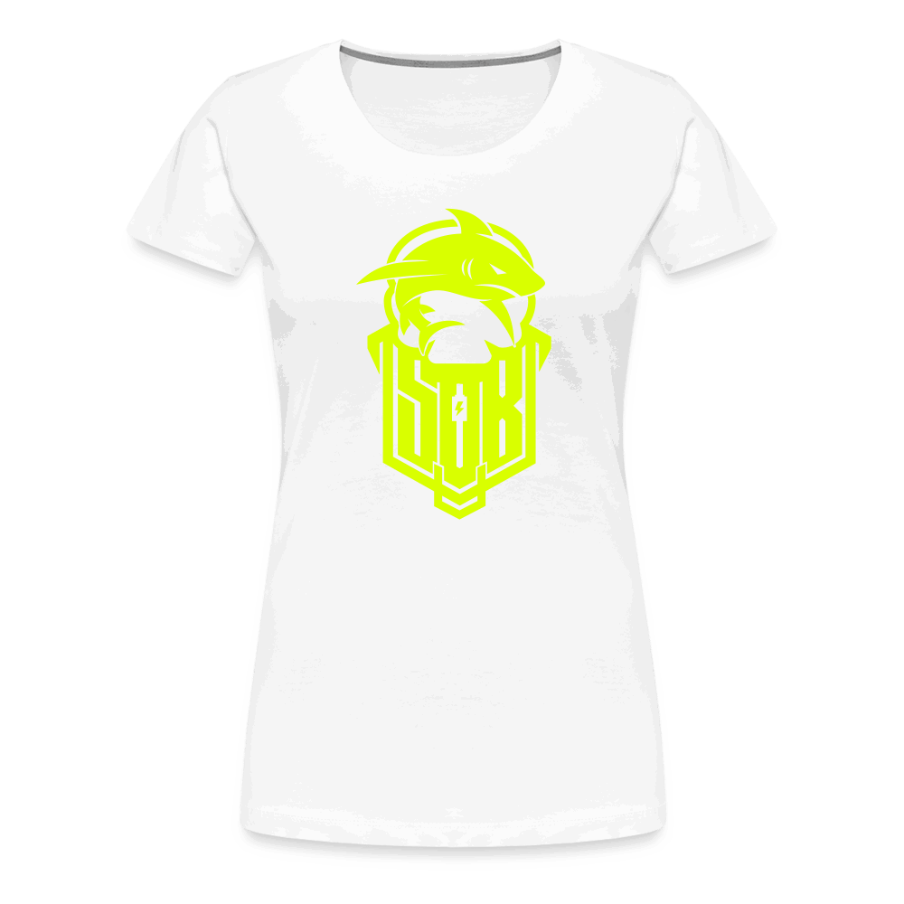 SPOD Frauen Premium T-Shirt weiß / S Hai Bike - Neongelb - Frauen Premium T-Shirt E-Bike-Community