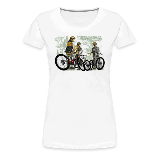 SPOD Frauen Premium T-Shirt weiß / S Shred or Alive - Crew - Frauen Premium T-Shirt E-Bike-Community