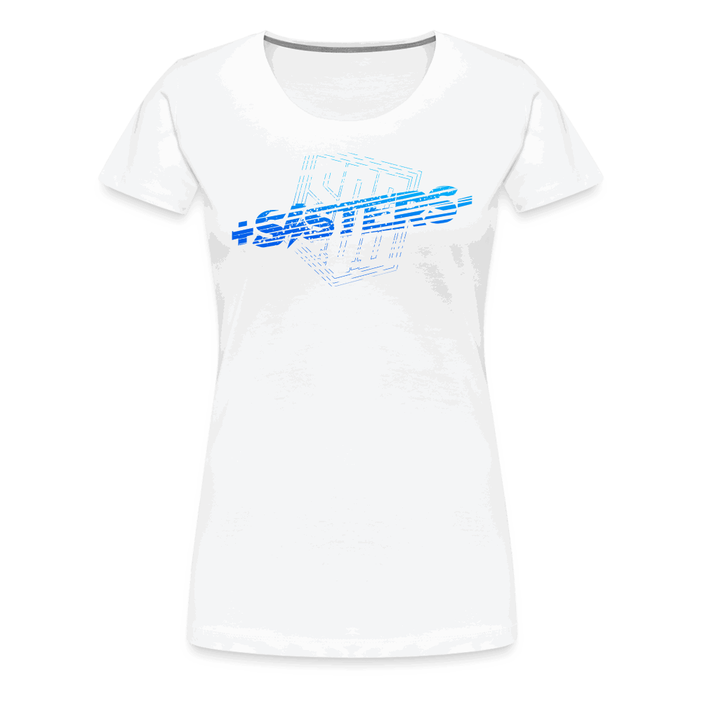 SPOD Frauen Premium T-Shirt weiß / S Sisters Blue - Frauen Premium T-Shirt E-Bike-Community