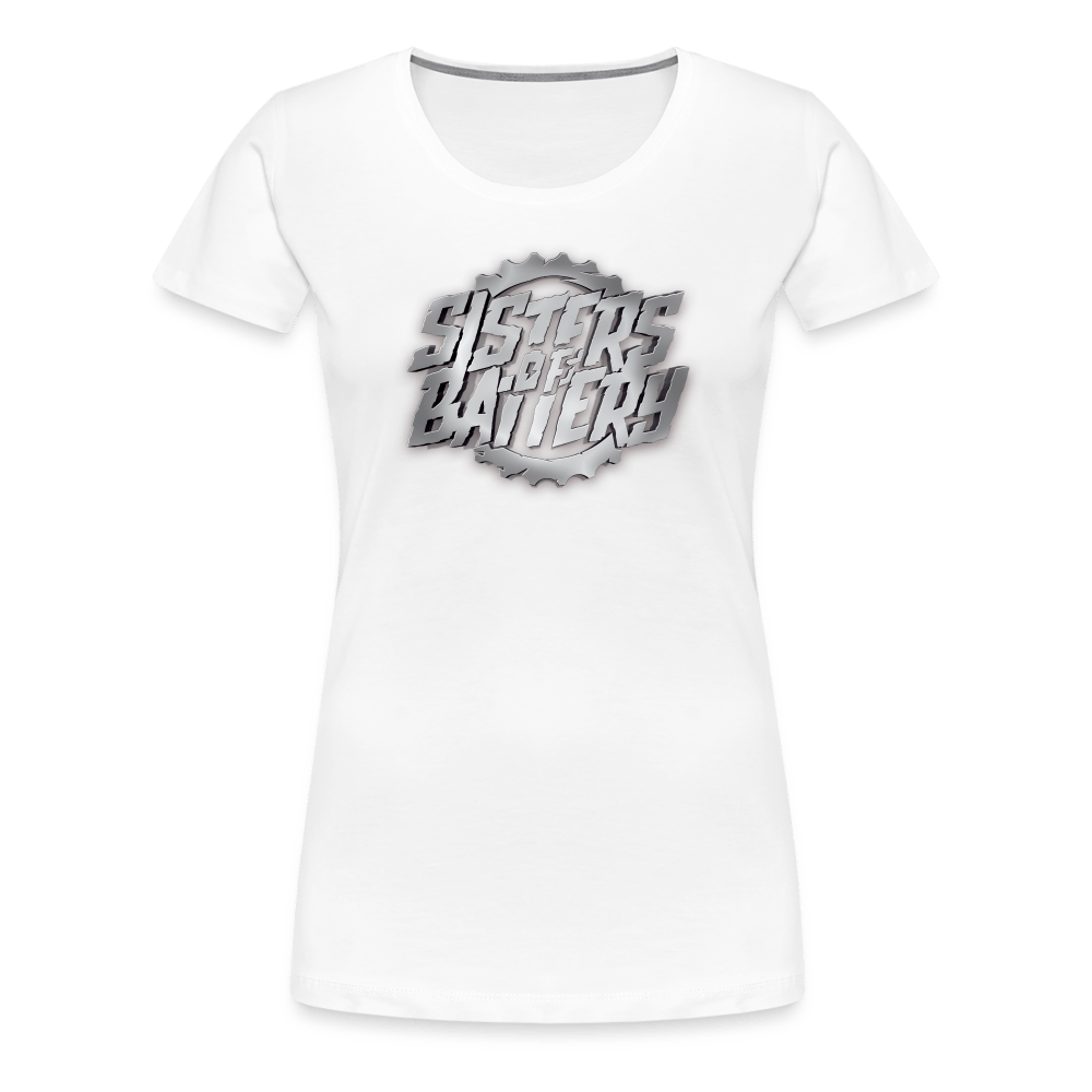 SPOD Frauen Premium T-Shirt Weiß / S Sisters of Battery 3D - Frauen Premium T-Shirt E-Bike-Community