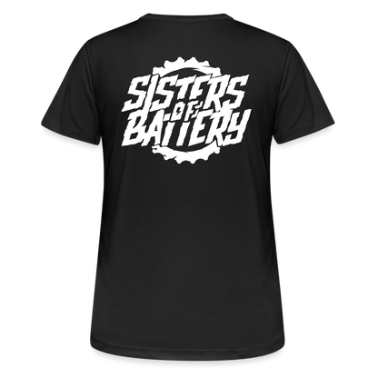 SPOD Frauen T-Shirt atmungsaktiv Sisters of Battery - Frauen T-Shirt atmungsaktiv E-Bike-Community