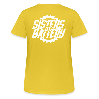 SPOD Frauen T-Shirt atmungsaktiv Sisters of Battery - Frauen T-Shirt atmungsaktiv E-Bike-Community