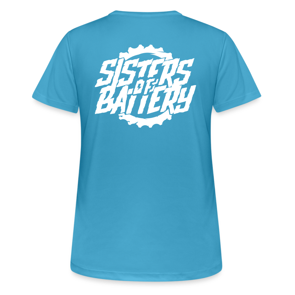 SPOD Frauen T-Shirt atmungsaktiv Sisters of Battery - Frauen T-Shirt atmungsaktiv E-Bike-Community