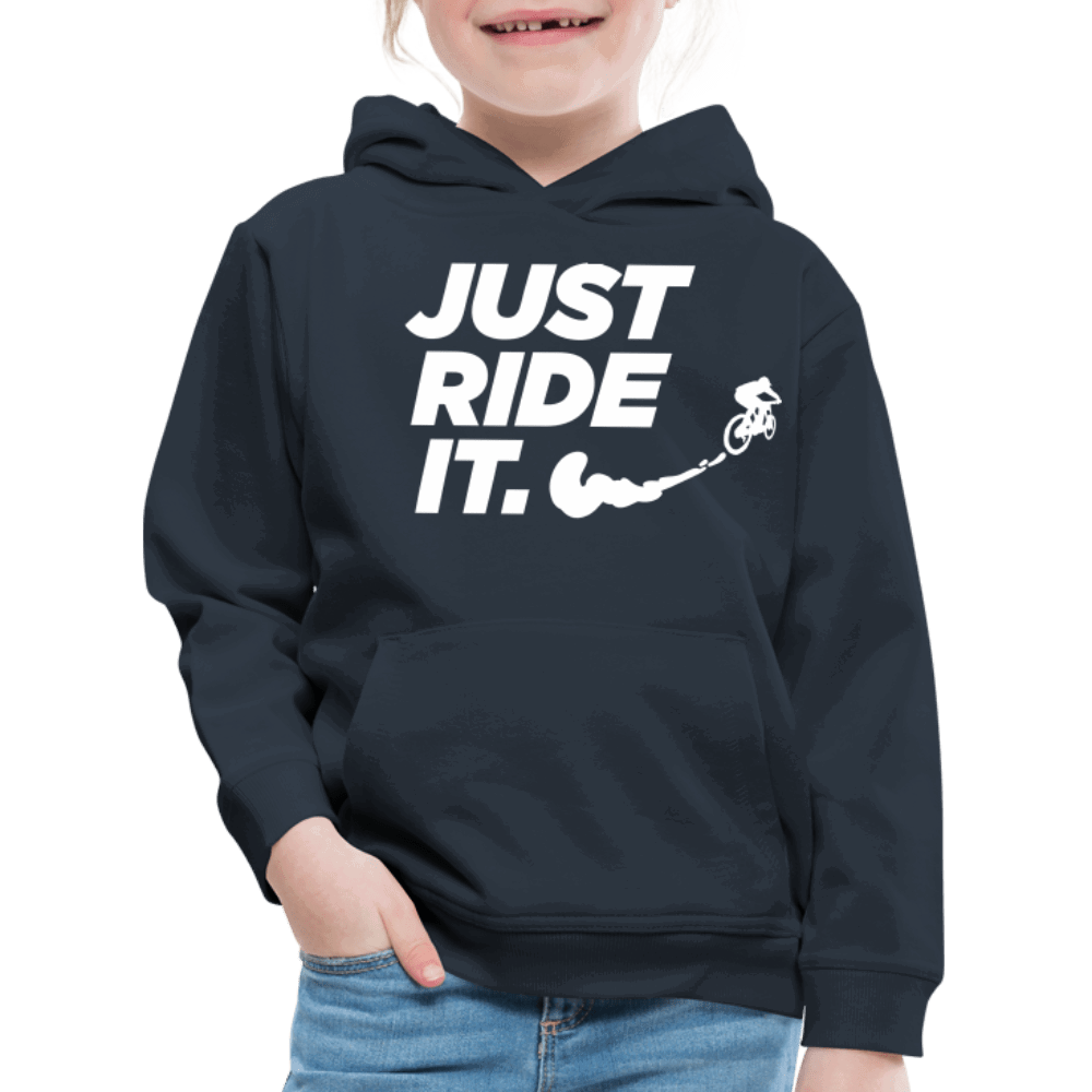 SPOD Kinder Premium Hoodie JUST RIDE IT - Kinder Premium Hoodie E-Bike-Community