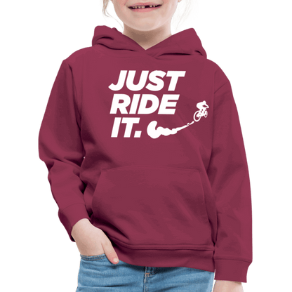 SPOD Kinder Premium Hoodie JUST RIDE IT - Kinder Premium Hoodie E-Bike-Community