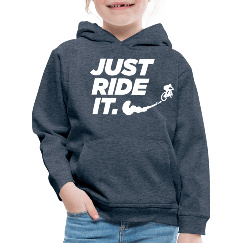 SPOD Kinder Premium Hoodie JUST RIDE IT - Kinder Premium Hoodie E-Bike-Community