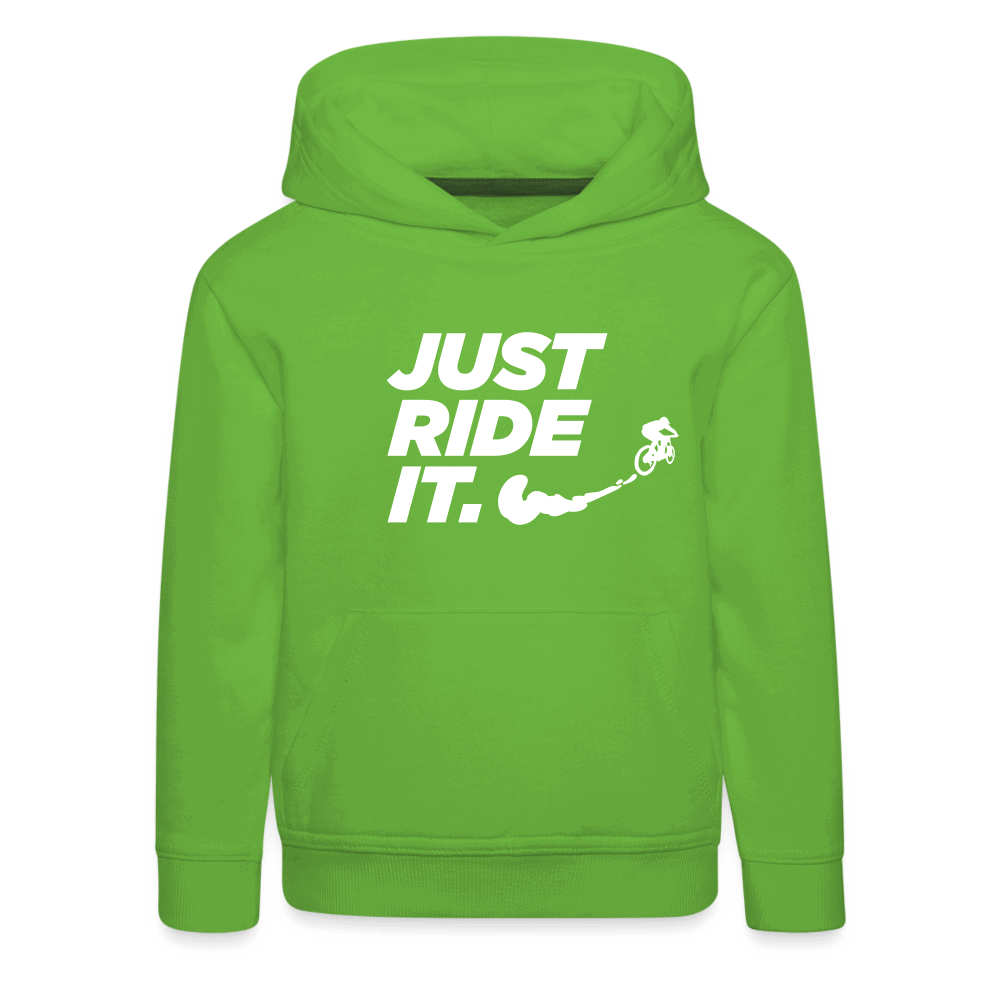 SPOD Kinder Premium Hoodie JUST RIDE IT - Kinder Premium Hoodie E-Bike-Community